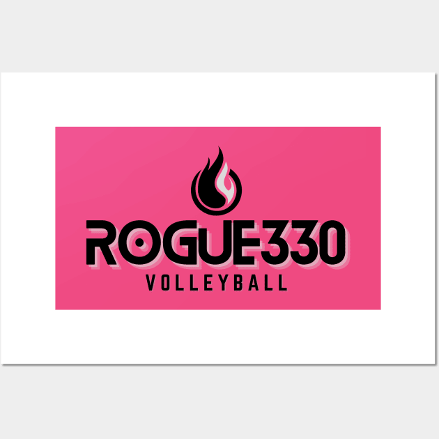 Rogue Flame Black Wall Art by Rogue 330 Volleyball Club